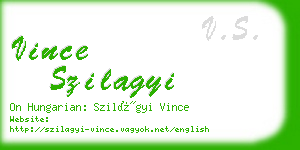 vince szilagyi business card